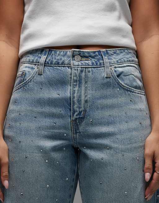 Levi's – Obszerne zdobione niebieskie jeansy dad z baryłkowymi nogawkami , 4 z 5