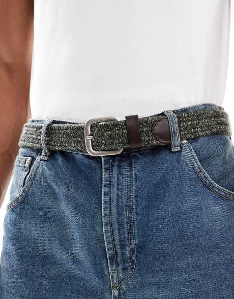 Levi's – Olivgrönt, stretchigt, vävflätat skärp - view 1
