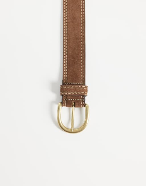 Levi's Olivia klasyczny pasek z wykończeniem feather edge w brązie, 3 z 3