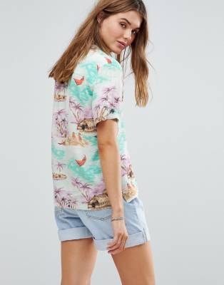 levi's hawaiian shirt womens