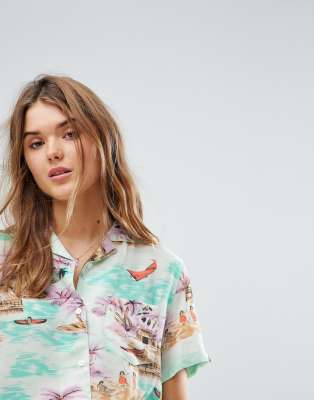 levi's hawaiian shirt womens