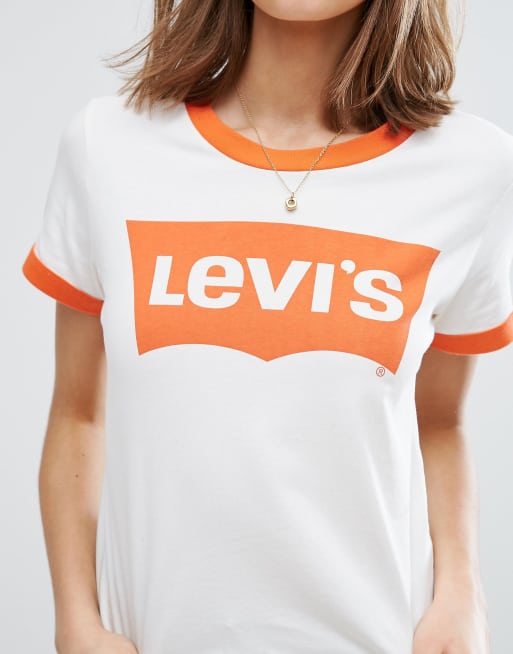 Levi's Orange Tab Logo Ringer T-Shirt | ASOS