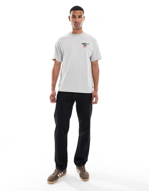 Levi's orchard farm fresh back print vintage oversized t-shirt in grey marl, 4 of 5