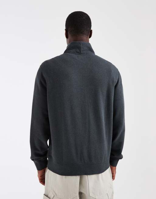 Levi's original 1/4 zip sweatshirt in dark charcoal, 3 of 5