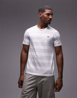 Levi's Original Batwing Logo Stripe T-shirt In White