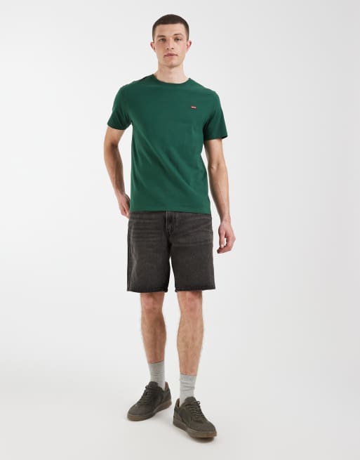 Levi's original batwing logo t-shirt in dark green, 2 of 5