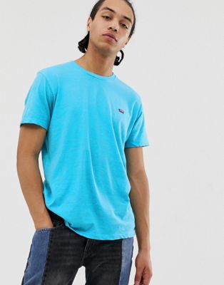 Levi's – Original – Blåmelerad t-shirt med fladdermuslogga