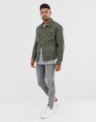 levi's olive trucker jacket