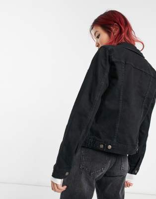 levis black denim hooded jacket