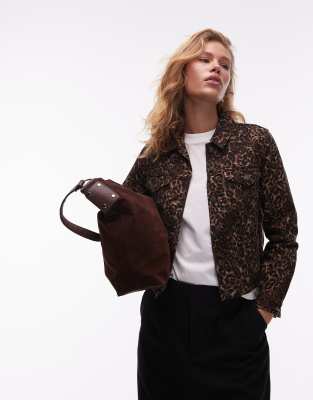 Levi's Leopard Original Trucker Jacket In Brown