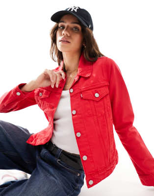 Levi's Original denim trucker jacket in red