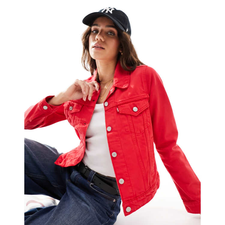 Levis red clearance denim jacket