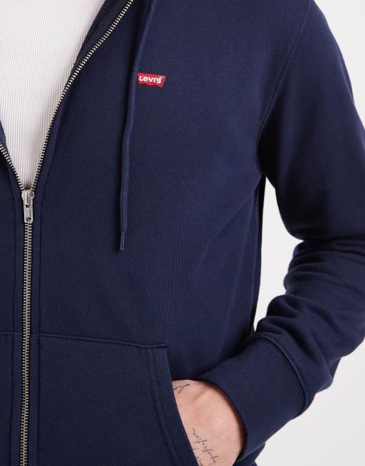 Levi's - Original Hallmark - Felpa blu medio con logo, 3 di 5