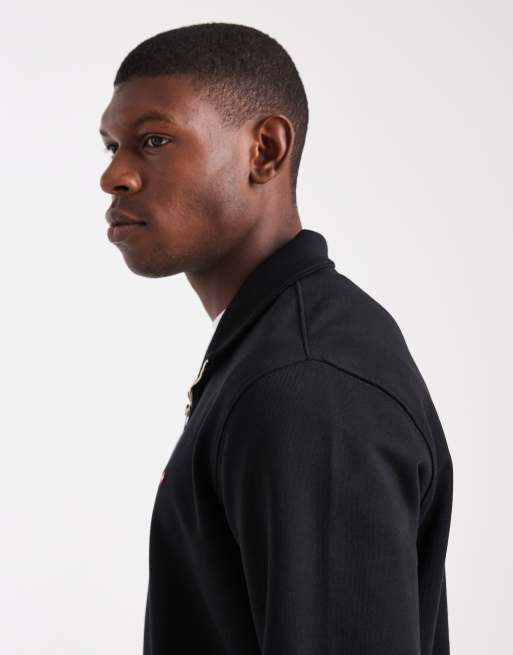 Levi's - Original Hallmark - Sudadera negra con cremallera corta y logo, 4 de 5