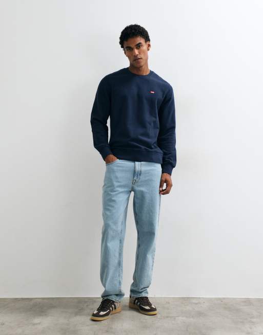 Levi's - Original Hallmark - Sweatshirt met logo in marineblauw, 3 van 5