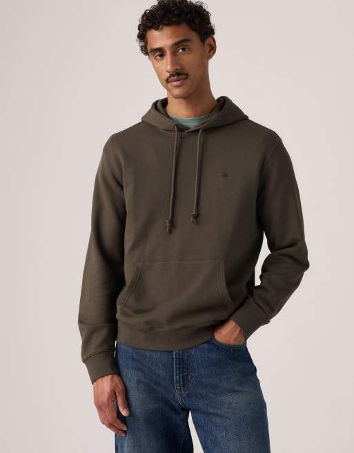 Levi's - Original Housemark - Felpa con cappuccio marrone, 4 di 4