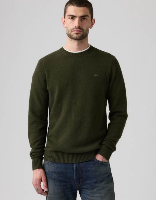 Levi's Original housemark jumper in dark green, 4 of 4