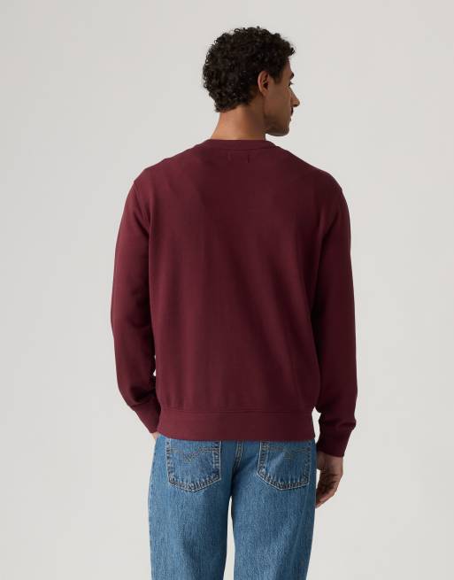 Levi's Original Housemark Pullover mit Rundhalsausschnitt in Burgunderrot, 2 von 4