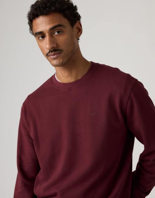 Levi's Original Housemark Pullover mit Rundhalsausschnitt in Burgunderrot, 4 von 4