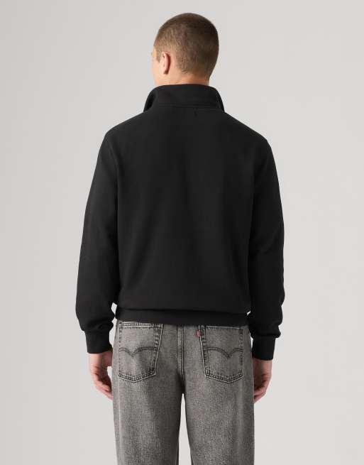 Levi's Original housemark quarter-zip pullover in black, 2 of 4