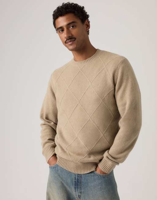 Levi's Original housemark sweater in beige, 4 of 4