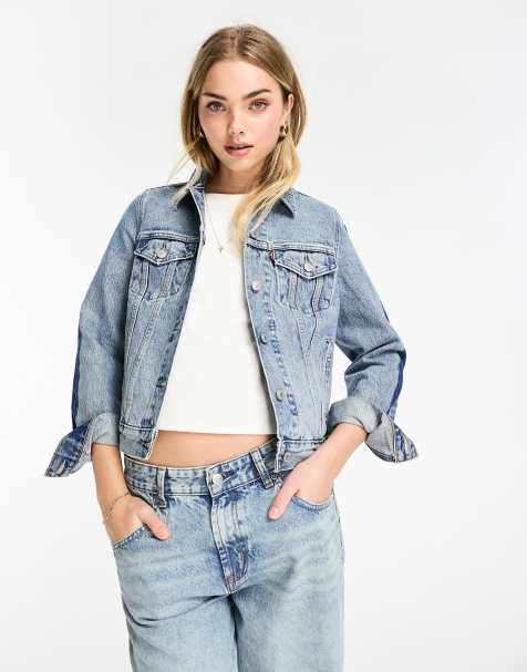 Levi's Original – Jasnoniebieska kurtka jeansowa typu trucker z paskami po bokach - view 1