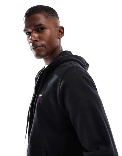 Levi's – Original – Kapuzenjacke in Schwarz mit Reißverschluss und Fledermaus-Logo, 5 von 5