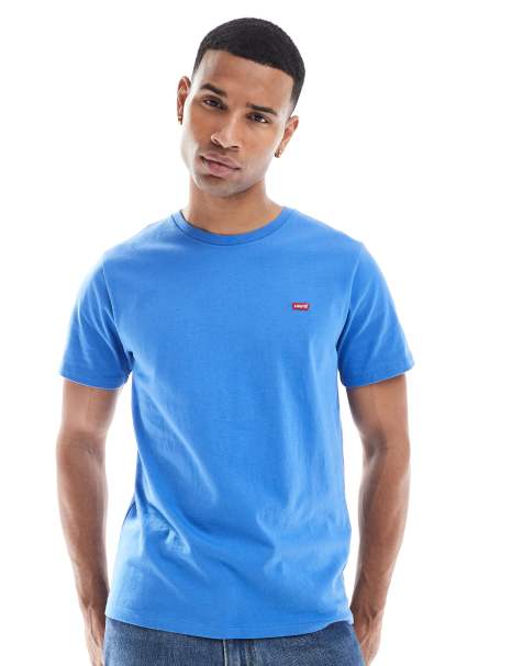 Levi's – Original – Mellanblå t-shirt med vingformad logga - view 1