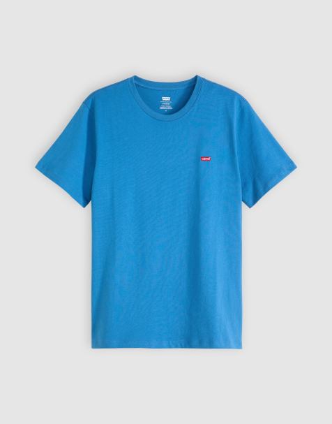 Levi's - Original - Mellemblå T-shirt med flagermuslogo - view 1