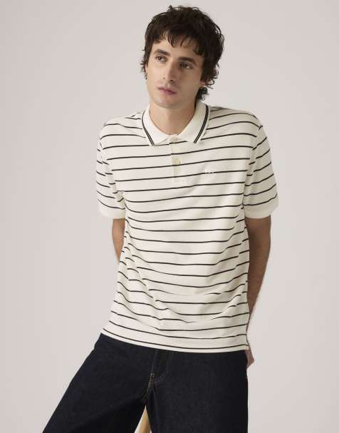 Levi's - Original - Polo duveteux à rayures - Beige - view 1