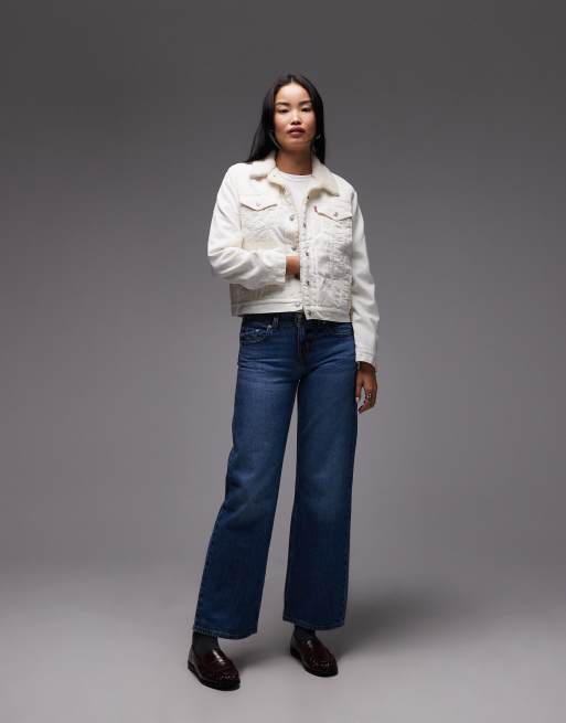 Levi's original sherpa trucker jacket in ecru, 2 of 4