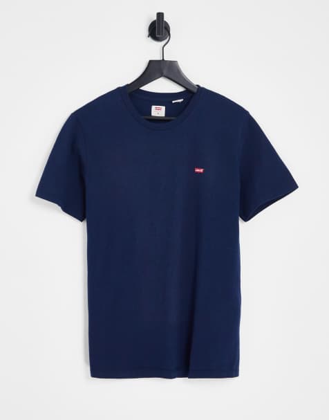 Levi's original small batwing logo t-shirt in dress blues - view 1