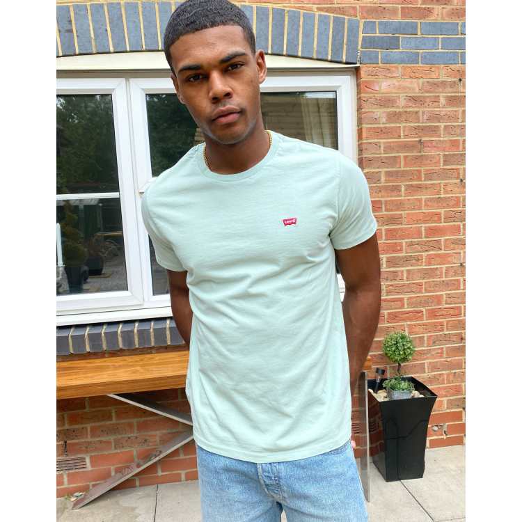 Levi's Original small batwing logo t-shirt in mint green | ASOS