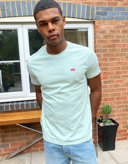 Levi's Original small batwing logo t-shirt in mint green | ASOS