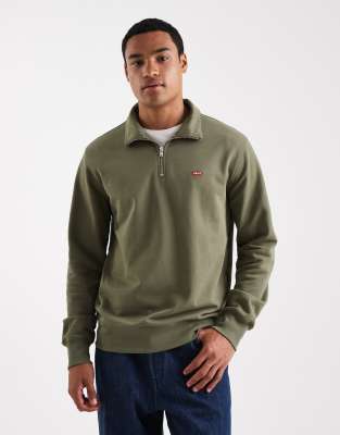 Levi's - Original - Sweat à logo et col zippé - Vert olive