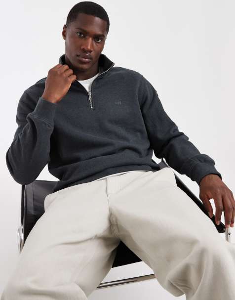 Levi's original sweatshirt med 1/4-lynlås i mørk kulgrå - view 1