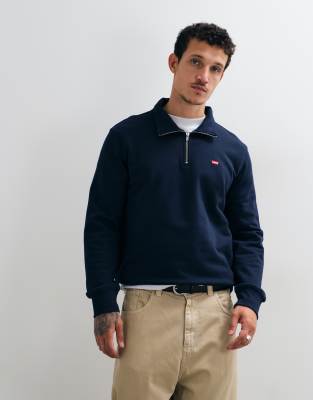 Levis, Herren, Pullover, Sweatshirt Casual Bequem sitzend ORIGINAL HM 1/4 ZIP, Blau, (XL) - Bild 6