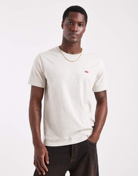 Levi's original batwing logo t-shirt in grey marl