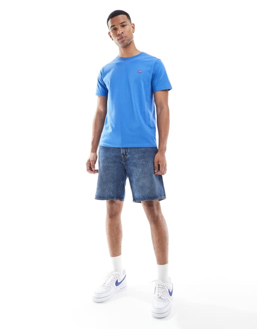 Levi's - Original - T-shirt met vleermuislogo in middenblauw, 2 van 4