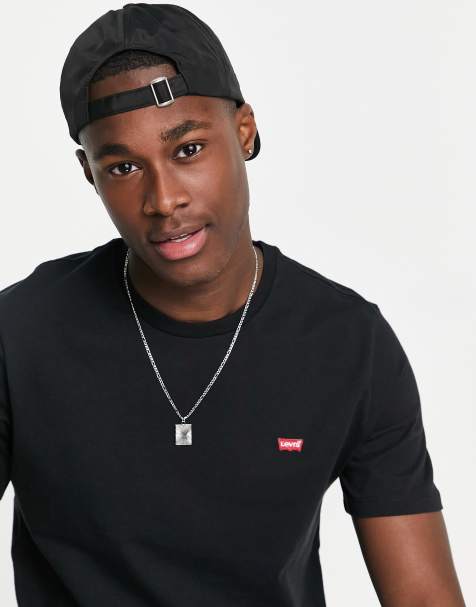 Levi's original - T-shirt nero minerale con piccolo logo batwing - view 1