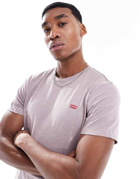 Levi's - Original - T-shirt van jersey met vleermuislogo in lila - view 1