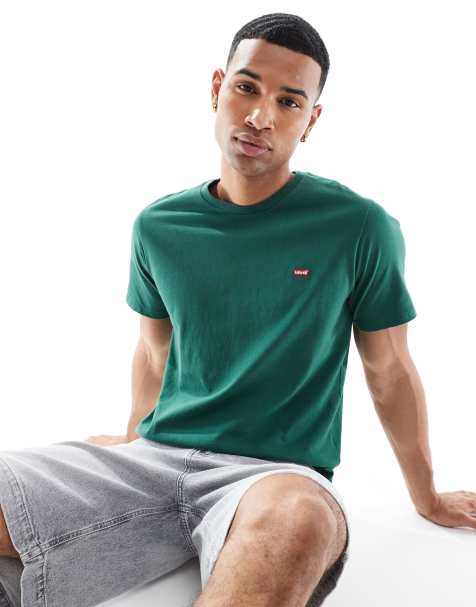 Levi's - Original - T-shirt verde scuro con logo batwing - view 1