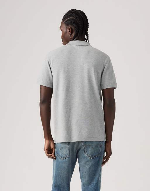 Levi's – Original – Teddy-Poloshirt in Grau mit Streifen, 3 von 4
