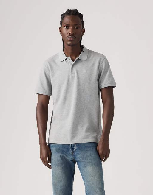 Levi's – Original – Teddy-Poloshirt in Grau mit Streifen, 4 von 4