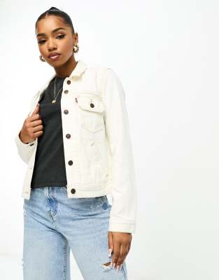 Levi s original utility denim trucker jacket in white