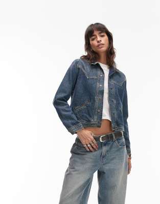 Levi's - Original - Verzierte Jeans-Truckerjacke in Blau