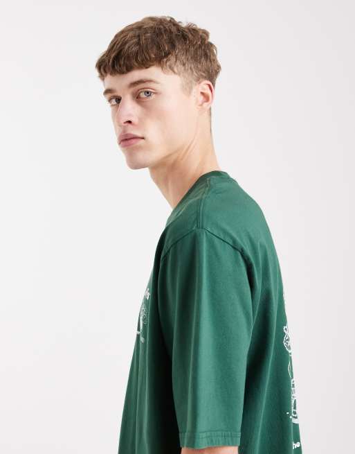 Levi's – Oversize-T-Shirt in Grün mit Rückengrafik, 4 von 5