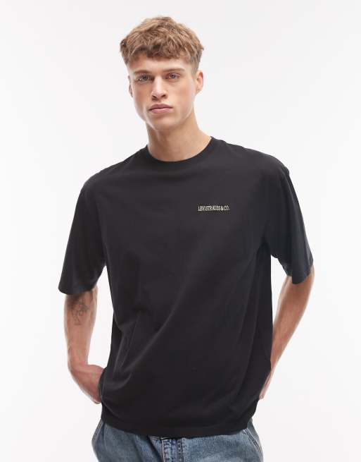 Levi's – Oversize-T-Shirt in Schwarz mit Rückengrafik, 3 von 5