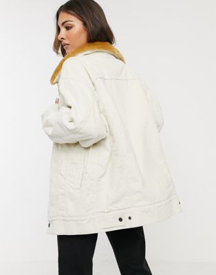 levis white sherpa jacket