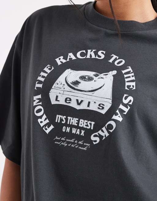 Levi's oversized graphic print t-shirt in black, 4 of 4
